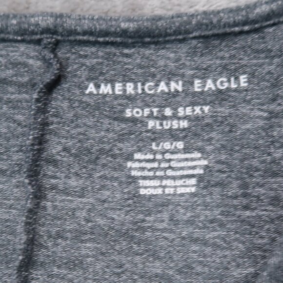 American Eagle Soft & Sexy Plush Tunic Dress Womens Knit Oversized Baggy Top L - Picture 6 of 12